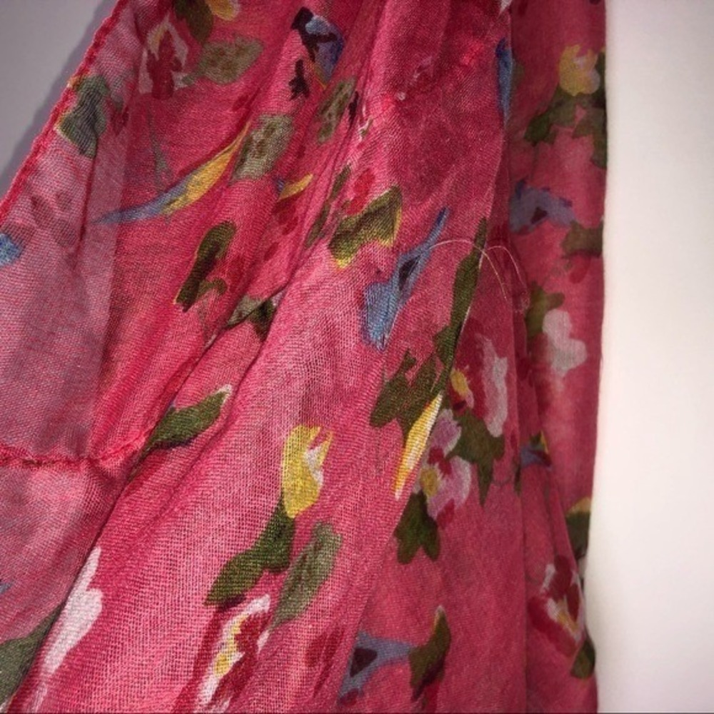 Charlotte Russe Pink Floral Fairy Garden Barbiecore Infinity Scarf